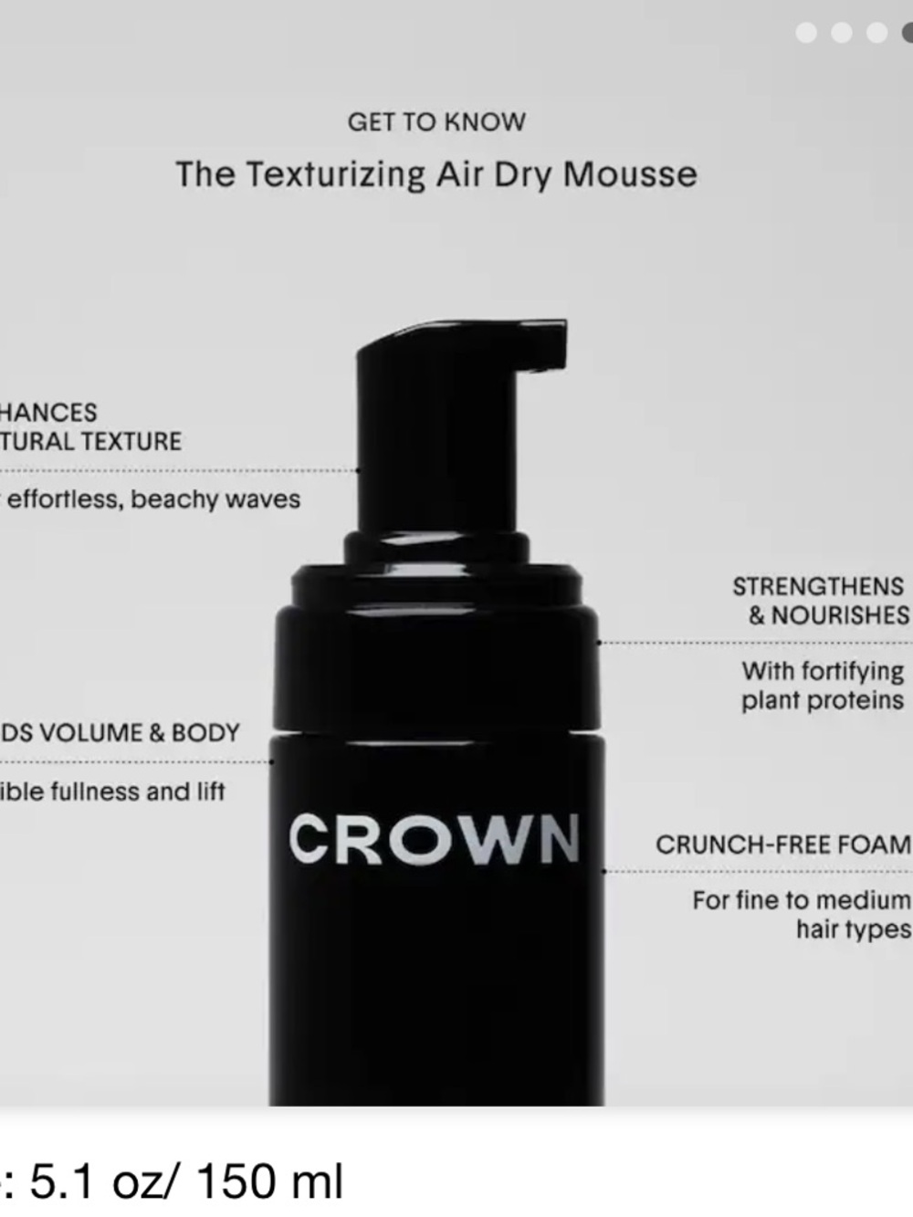 Crown Affair
The Texturizing Air Dry Hair Mousse - Picture 3 of 6